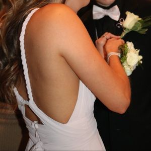 Full-length wrap gown